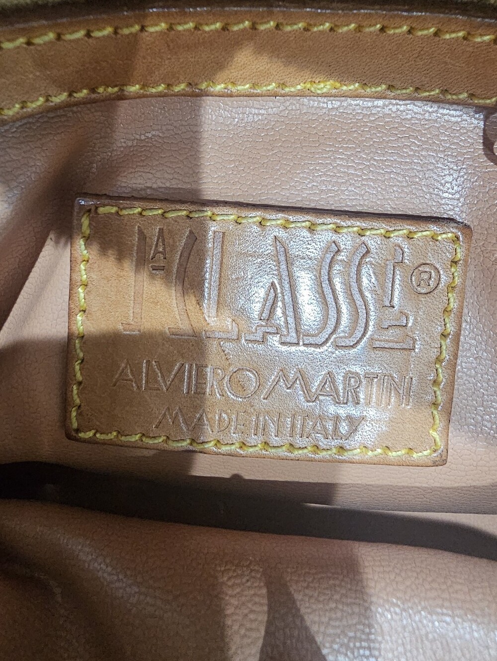Alviero Martini Leather Map Two-Way Bag - Picture 8 of 9